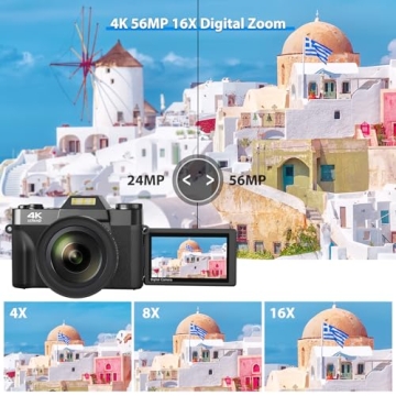 VETEK 4K Digital Camera for Beginners and Vloggers