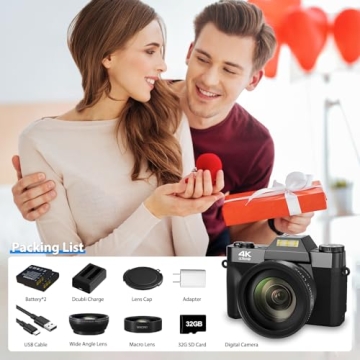 VETEK 4K Digital Camera for Beginners and Vloggers