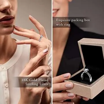 Stunning Flame 0.75ct Solitaire Engagement Ring White Gold Plated Sterling Silver Cubic Zirconia Wedding for Women | Excellent Cut, D Color, FL Clarity & Exquisite Polish| Size 6.5