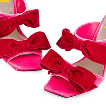 FSJ Sexy Two Bows Mules for Parties - Customizable Heels