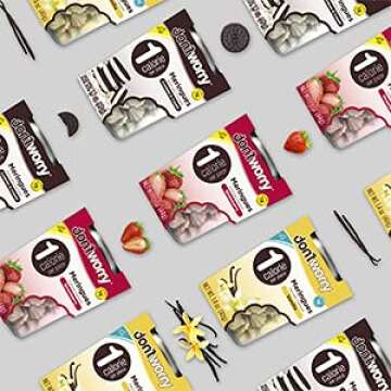 DON'TWORRY Keto Friendly Merengue Cookies | Only 1 Calorie per piece! | 2 Pack - Cookies and Cream | Healthy Candy, Gluten Free Snacks, Low Carb, Low Sugar, Low Calories