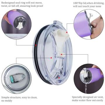 Durable 30 oz Insulated Tumbler with Straws - Navy Blue