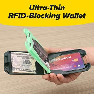 Slim Mint Wallet, Ultra-Thin, RFID-Blocking, AS-SEEN-ON-TV, ID Theft Protection, Easy to Carry, Reac...