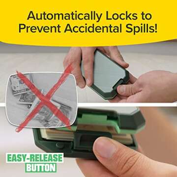 Slim Mint Wallet, Ultra-Thin, RFID-Blocking, AS-SEEN-ON-TV, ID Theft Protection, Easy to Carry, Reach Cards/Cash with the Touch of a Button, Optimizes Space, Aluminum Outer Shell, Crush-Resistant