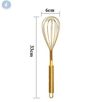 Angel's Peel Lounge Hand Mixer- Stainless Steel Egg Whisk Gold Color- Ecofriendly Manual Egg Beater, milk frother, Hand Blender, cake tool, kitchen gadget(Gold color)
