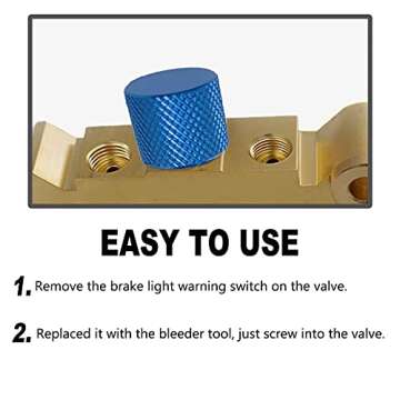 Brake Proportioning Valve Bleeder Tool, Valve Bleeding Tool Compatible with GM Combination Valves, P...