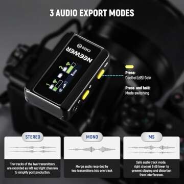 Neewer CM28 Wireless Lavalier Mic with Charging Case