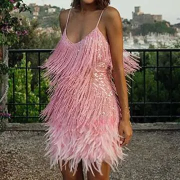 Elegant Tassels Sequin Fringe Dress for Women