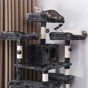 Buy BEWISHOME Large Cat Tree Condo for Indoor Cats