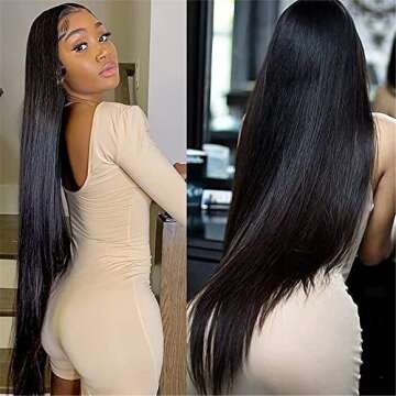 12A Straight Bundles Human Hair (22 24 26 28 Inches, Straight 4 Bundles) 100% Unprocessed Brazilian Virgin Straight Human Hair Bundles Natural Color Raw Hair