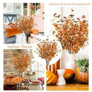 Lifelike obbsie 30" Fall Eucalyptus Stems for Home Decor