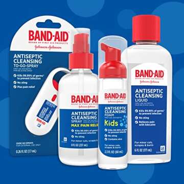 Band-Aid Brand First Aid Antiseptic Cleansing Foam for Kids, 2.3 fl. Oz