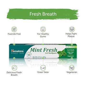 Himalaya Mint Fresh Gel Toothpaste - Fluoride Free & Natural