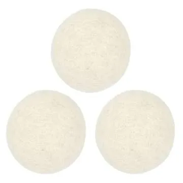 Molly's Suds Wool Dryer Balls (set of 3) - Natural Fabric Softener, Reduce Drying Time, Reusable, Chemical Free, Unscented