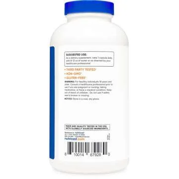 Nutricost L-Arginine 500mg - Essential Amino Acid Capsules