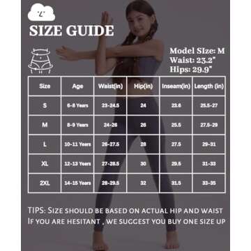 SKIDREAM Girl’s Athletic Leggings with Pockets in Style