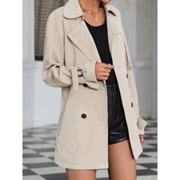 Floerns Women's Double Breasted Trench Coat for All Occasions