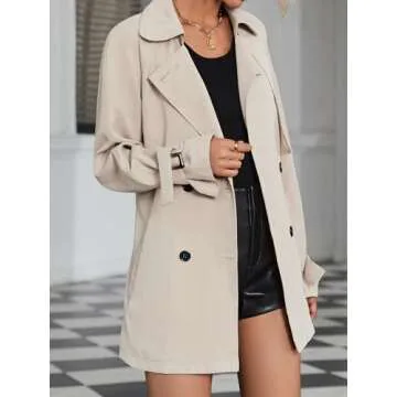 Floerns Women's Double Breasted Trench Coat for All Occasions