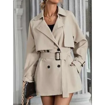 Floerns Women's Double Breasted Trench Coat for All Occasions