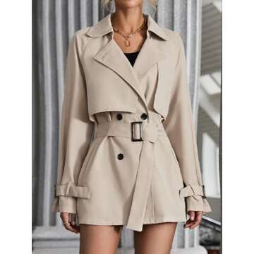 Floerns Women's Double Breasted Trench Coat for All Occasions
