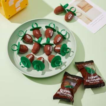 Football Ring Lollipops for Tailgates & Parties