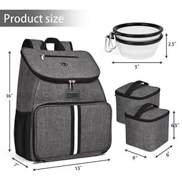 Reliable Dog Travel Backpack with Food Storage Solution