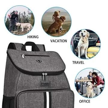 Reliable Dog Travel Backpack with Food Storage Solution