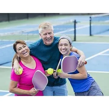 Pickleball Paddle | Carbon Fiber | Pickle Ball Paddle | Honeycomb Polymer Core | Pickleball Paddles | Pickleball Racket | Pickleball Paddle | Pink Purple Pickleball