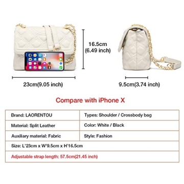 LAORENTOU Cow Leather Crossbody Bags for Women Leather Shoulder Bucket Bags Women's Crossbody Purses Clearance