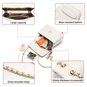 LAORENTOU Cow Leather Crossbody Bags for Women Leather Shoulder Bucket Bags Women's Crossbody Purses Clearance