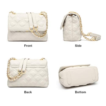 LAORENTOU Cow Leather Crossbody Bags for Women Leather Shoulder Bucket Bags Women's Crossbody Purses Clearance