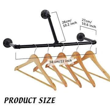 LIANTRAL 22-Inch Heavy Duty Wall Mounted Clothing Rack