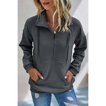 Minipeach Women's Long Sleeve Tops, Tie Dye Sweatshirt, Zip Up Hoodie Oversized-Sweatshirts Pullover