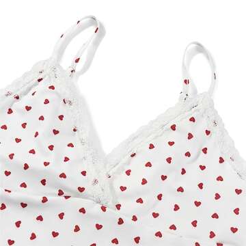 Hassembly Women Y2K 2 Piece Outfit Spaghetti Strap Cami Crop Top Elastic Waist Shorts Casual Cute 2Pcs Matching Lounge Set