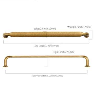 Asidrama 6 Pack 12.6 Inch(320mm) Antique Brass Kitchen Cabinet Handles, Cabinet Pulls Kitchen Cabine...