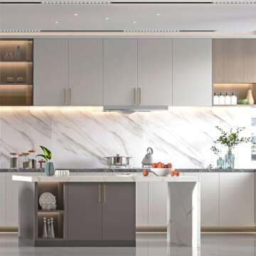 Asidrama 6 Pack 12.6 Inch(320mm) Antique Brass Kitchen Cabinet Handles, Cabinet Pulls Kitchen Cabinet Hardware for Cupboard Drawer Pulls