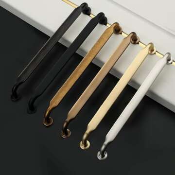 Asidrama 6 Pack 12.6 Inch(320mm) Antique Brass Kitchen Cabinet Handles, Cabinet Pulls Kitchen Cabinet Hardware for Cupboard Drawer Pulls