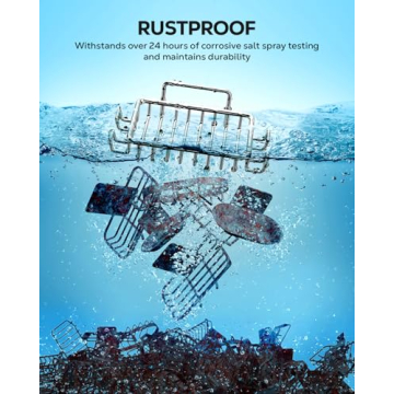 Nieifi Stainless Steel Soap Holder with Hooks for Shower