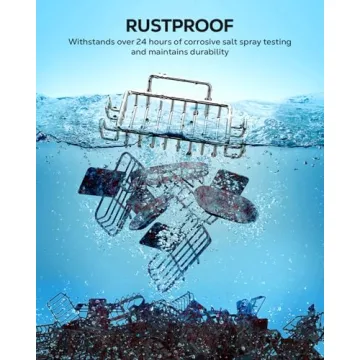 Nieifi Stainless Steel Soap Holder with Hooks for Shower