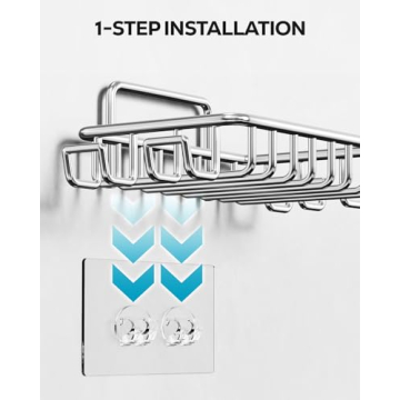 Nieifi Stainless Steel Soap Holder with Hooks for Shower