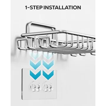 Nieifi Stainless Steel Soap Holder with Hooks for Shower