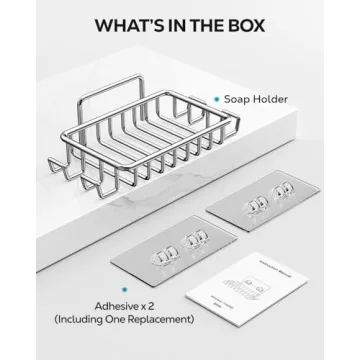 Nieifi Stainless Steel Soap Holder with Hooks for Shower