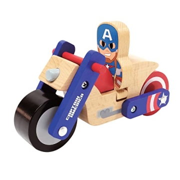 Disney Wooden Toys Captain America Vehicle Set for Toddlers