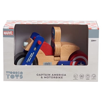 Disney Wooden Toys Captain America Vehicle Set for Toddlers