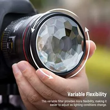 NEEWER 58mm Kaleidoscope Prism Lens Filter, Photography Prism Crystal Glass Effect Filter with Multi Refraction and Variable Number of Photographic Subjects