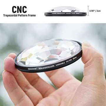 NEEWER 58mm Kaleidoscope Prism Lens Filter, Photography Prism Crystal Glass Effect Filter with Multi Refraction and Variable Number of Photographic Subjects