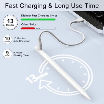 Stylus Pen for iPad with Fast Charge and Palm Rejection