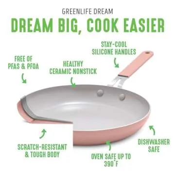 GreenLife 10-Piece Ceramic Nonstick Cookware Set For All Homes
