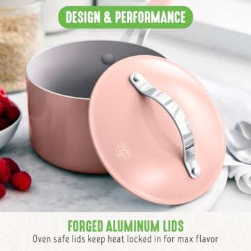 GreenLife 10-Piece Ceramic Nonstick Cookware Set For All Homes