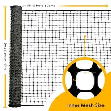 Durable Plastic Mesh Fence for Safety & Garden Protection